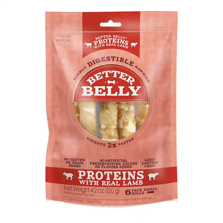 Proteins with Real Lamb Rolls Front