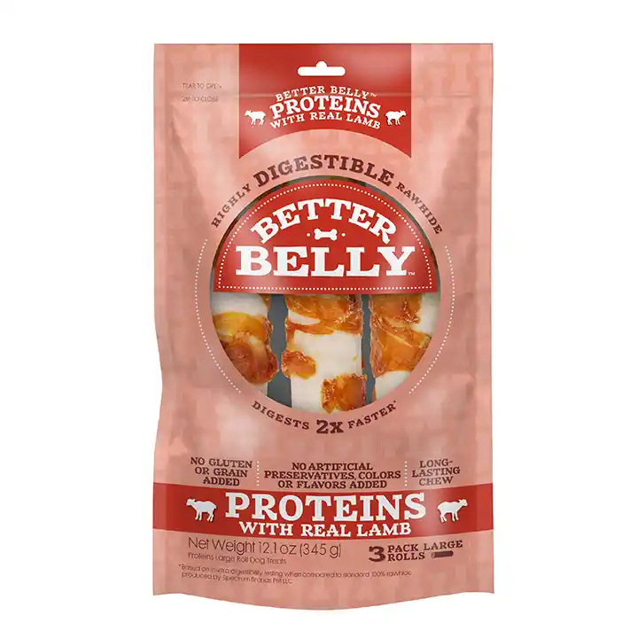 Proteins with Real Lamb Rolls Front