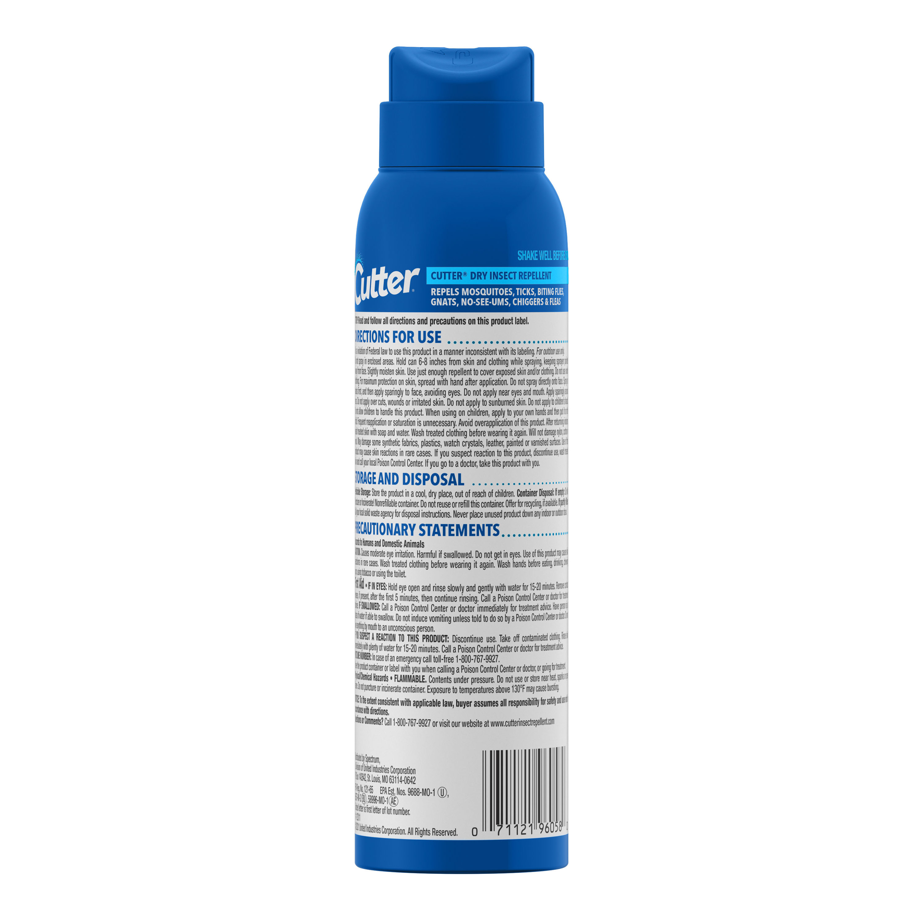 HG-96058 Dry Insect Repellent (Aerosol) 4oz Back