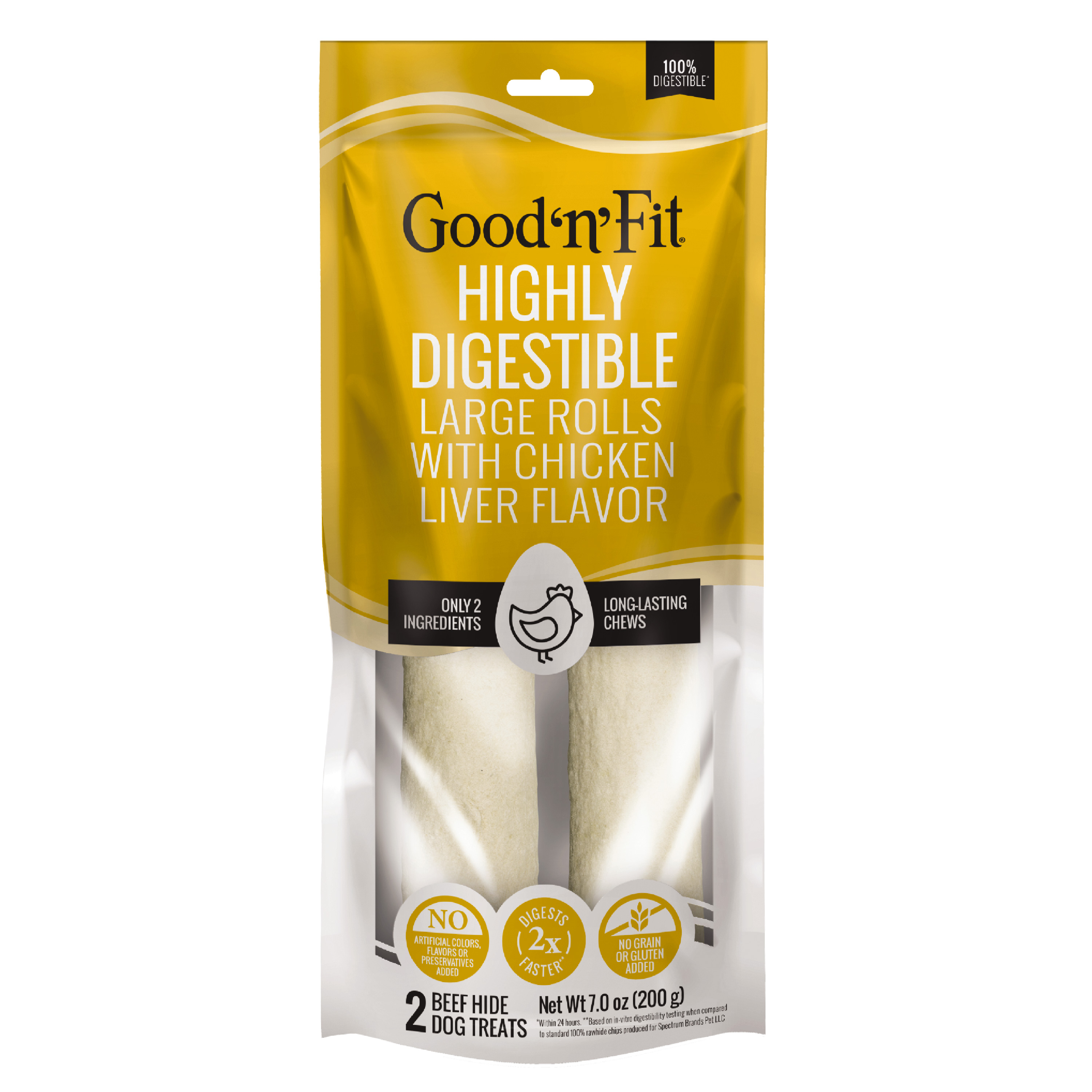 Granulated rawhide top
