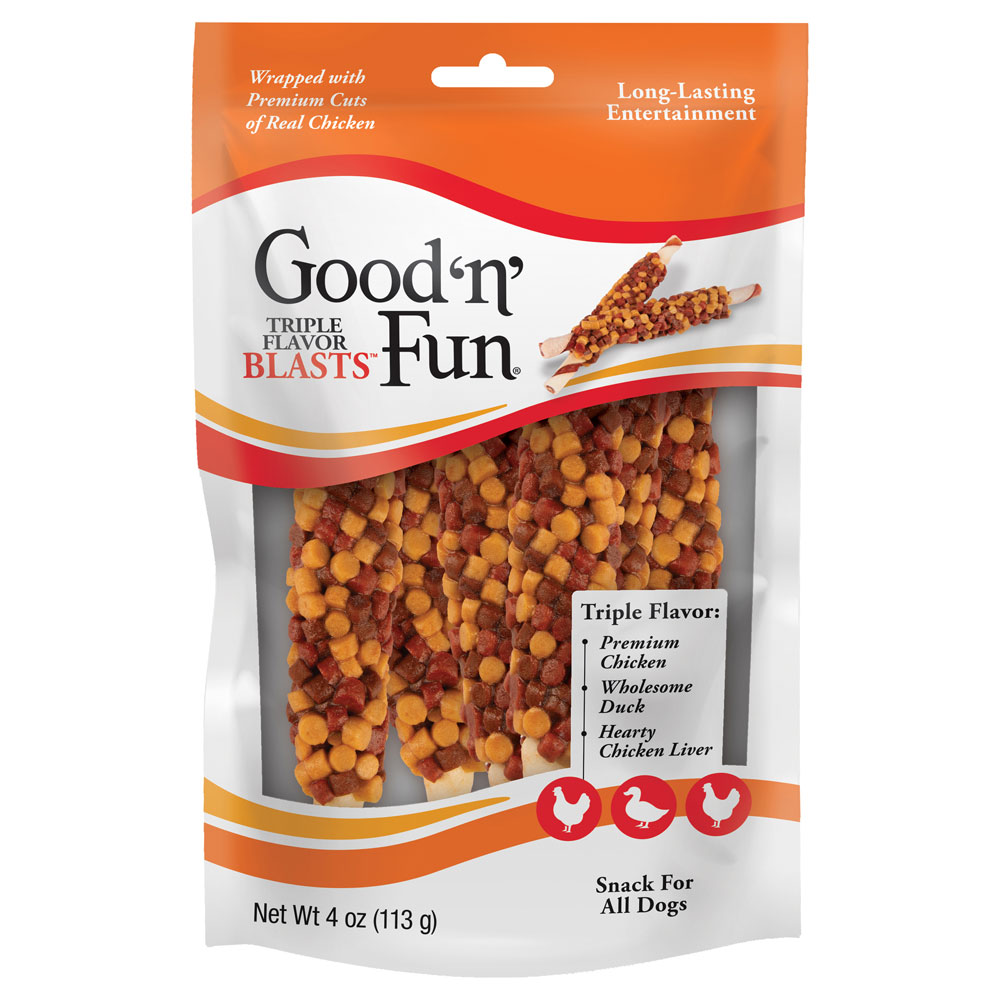 Good'n'Fun Triple Flavor Blasts, 4oz front of packaging