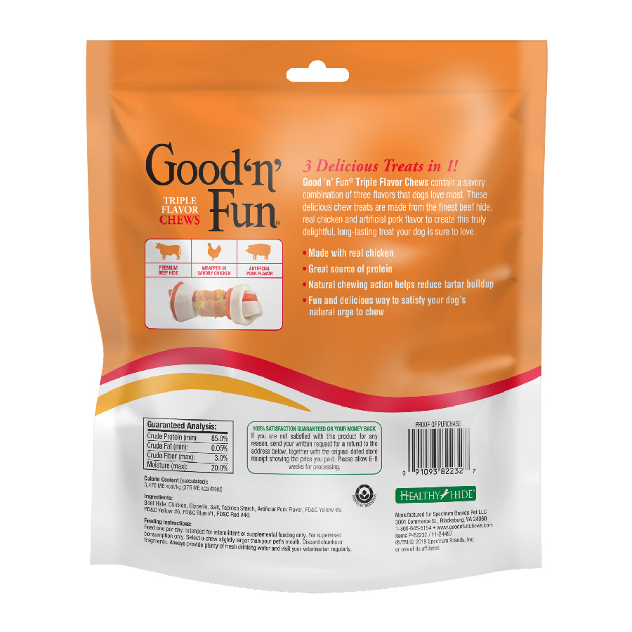 Triple Flavor Chews Rawhide Chews For Dogs