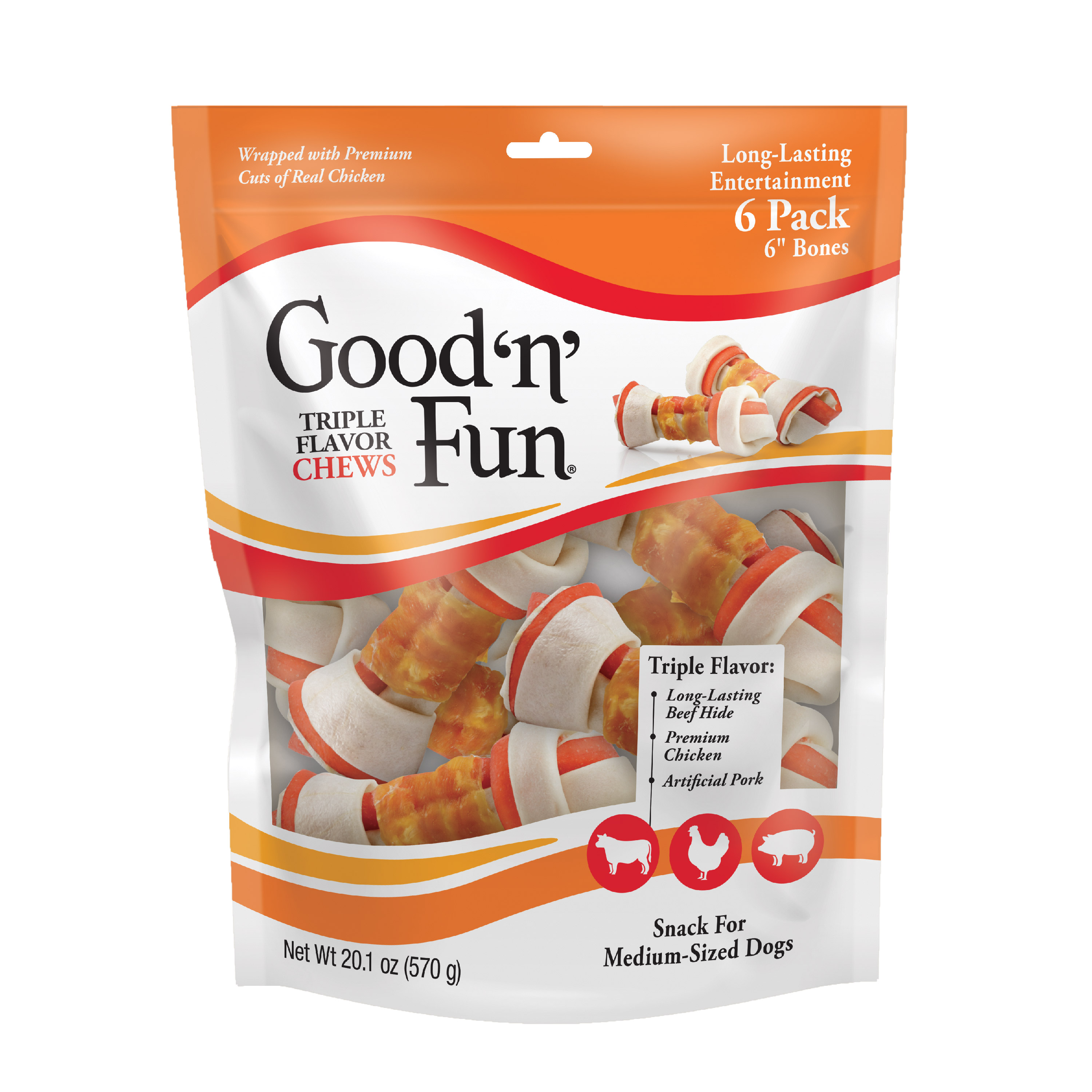 Triple Flavor Chews Rawhide Chews For Dogs