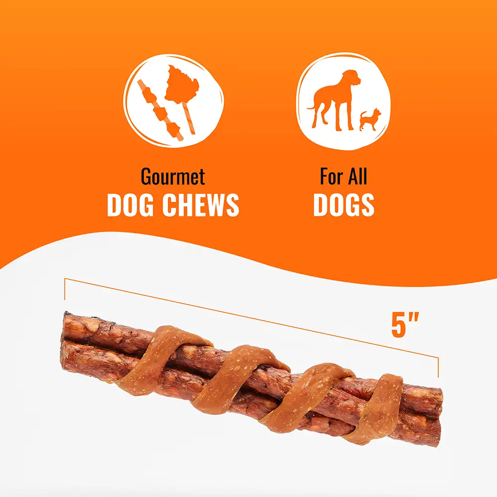 5 inch gourmet dog chews for all dogs