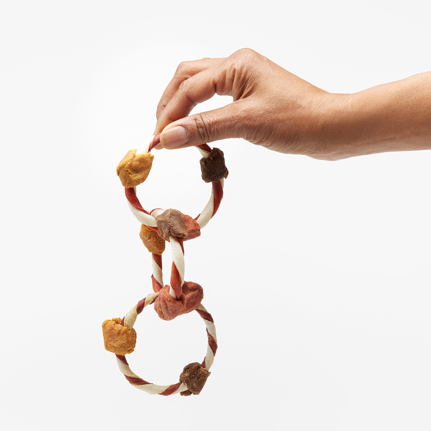woman holding P-94448 Good'n'Fun Play Tug Chew Ring