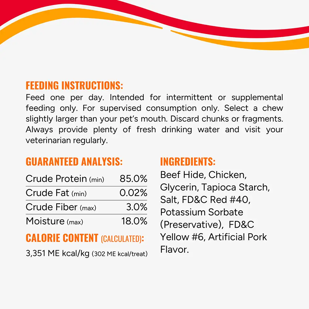 Feed one per day. Intended for intermittent or supplemental feeding only. For supervised consumption only. 