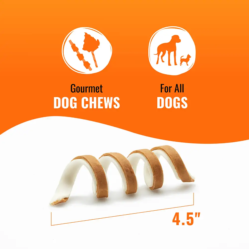 4 and a half inch gourmet dog chews for all dogs