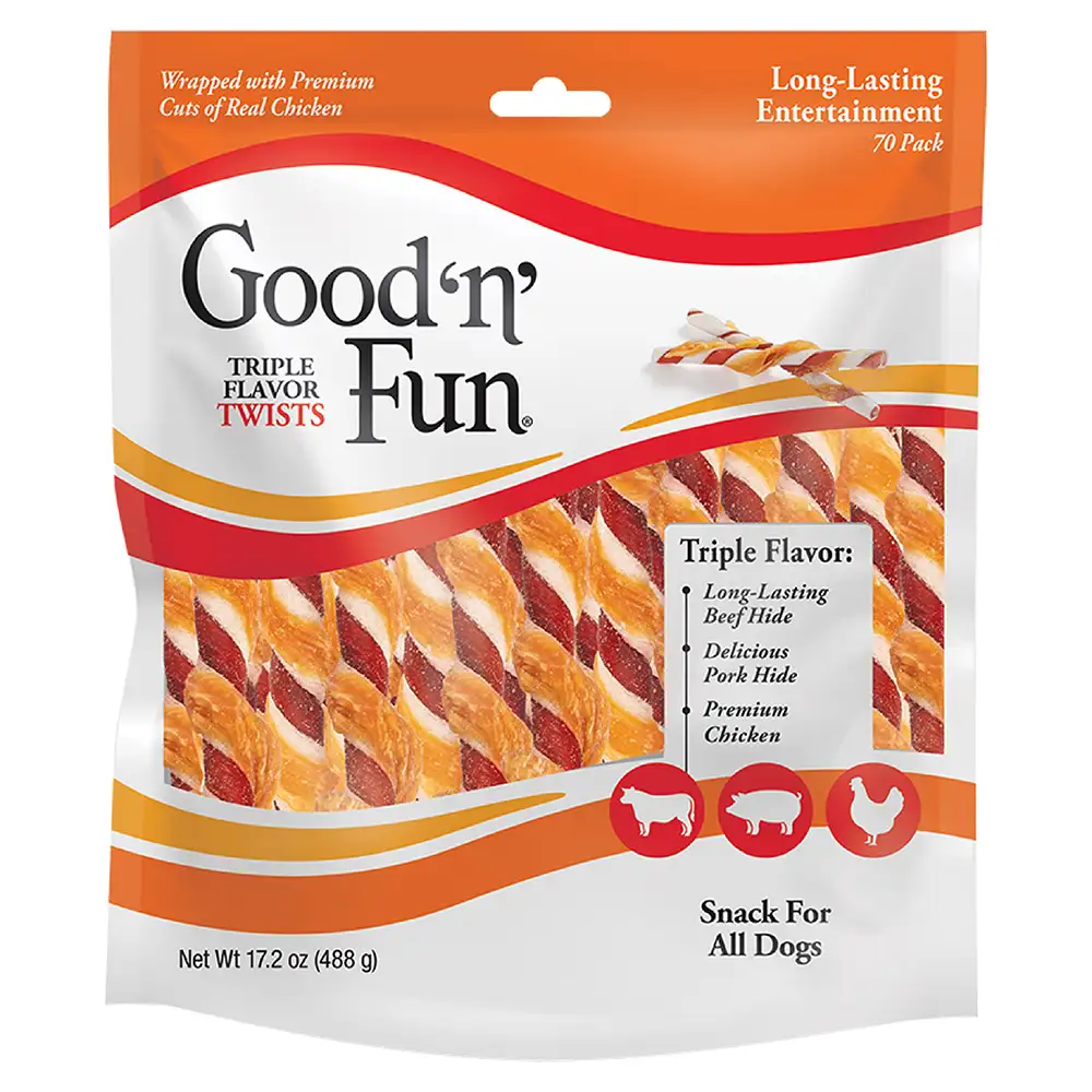 Triple Flavor Twists for All Dogs, 70 Count - Front of package