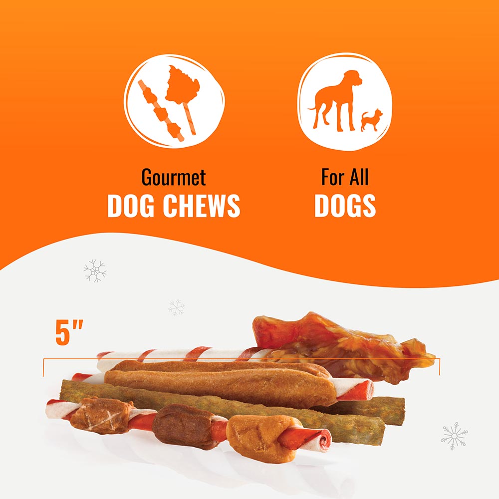 P-94605H Good 'n' Fun Triple Flavor Variety Pack Chews for All Dogs, 10 Count - Product Scale