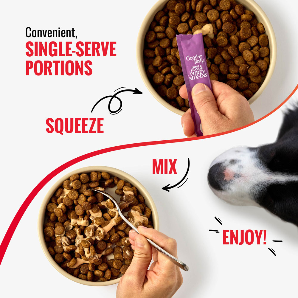 Convenient, single-serve portions. Squeeze, mix and enjoy!