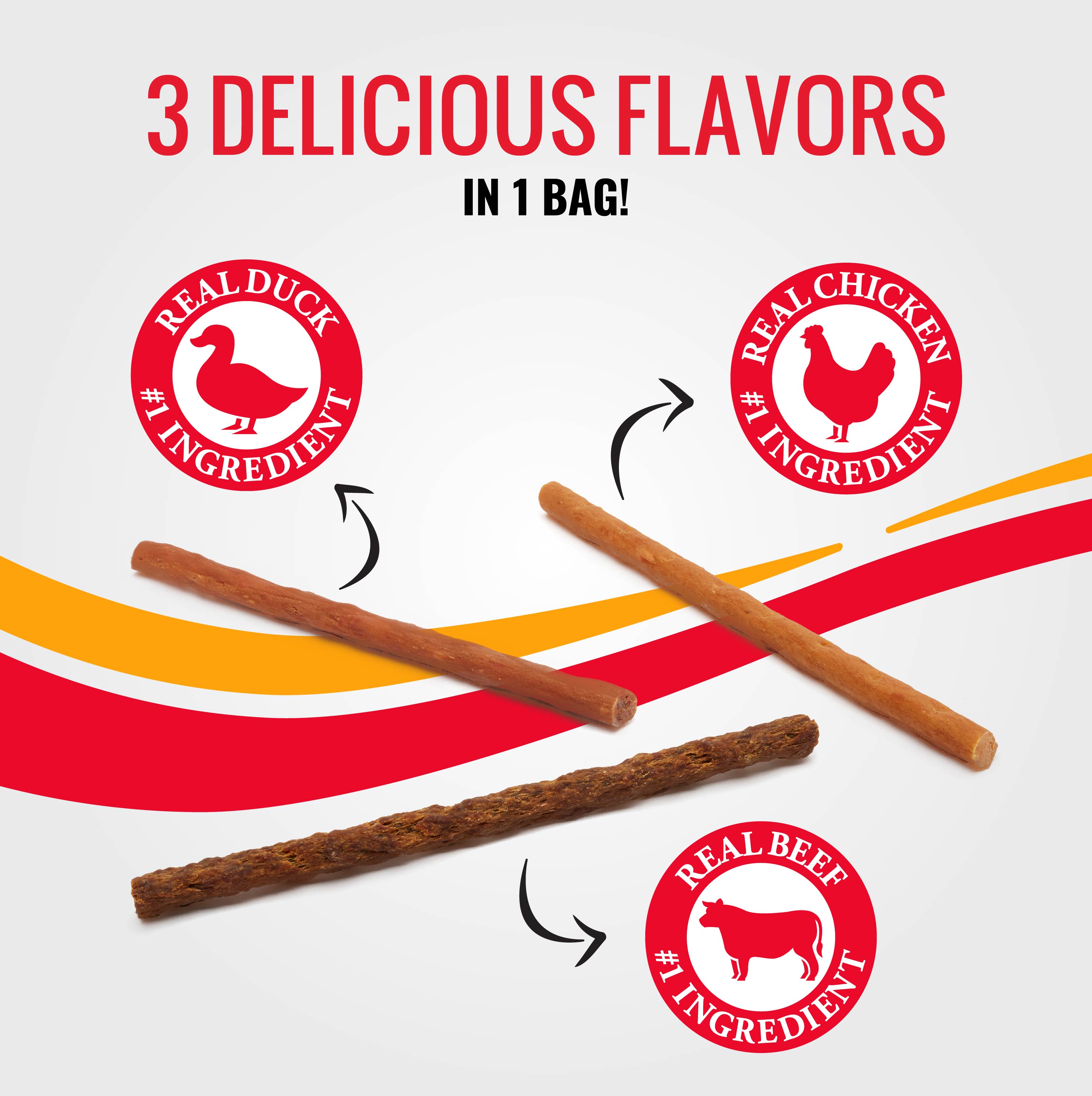 3 Delicious flavors, Duck, Beef and Chicken 