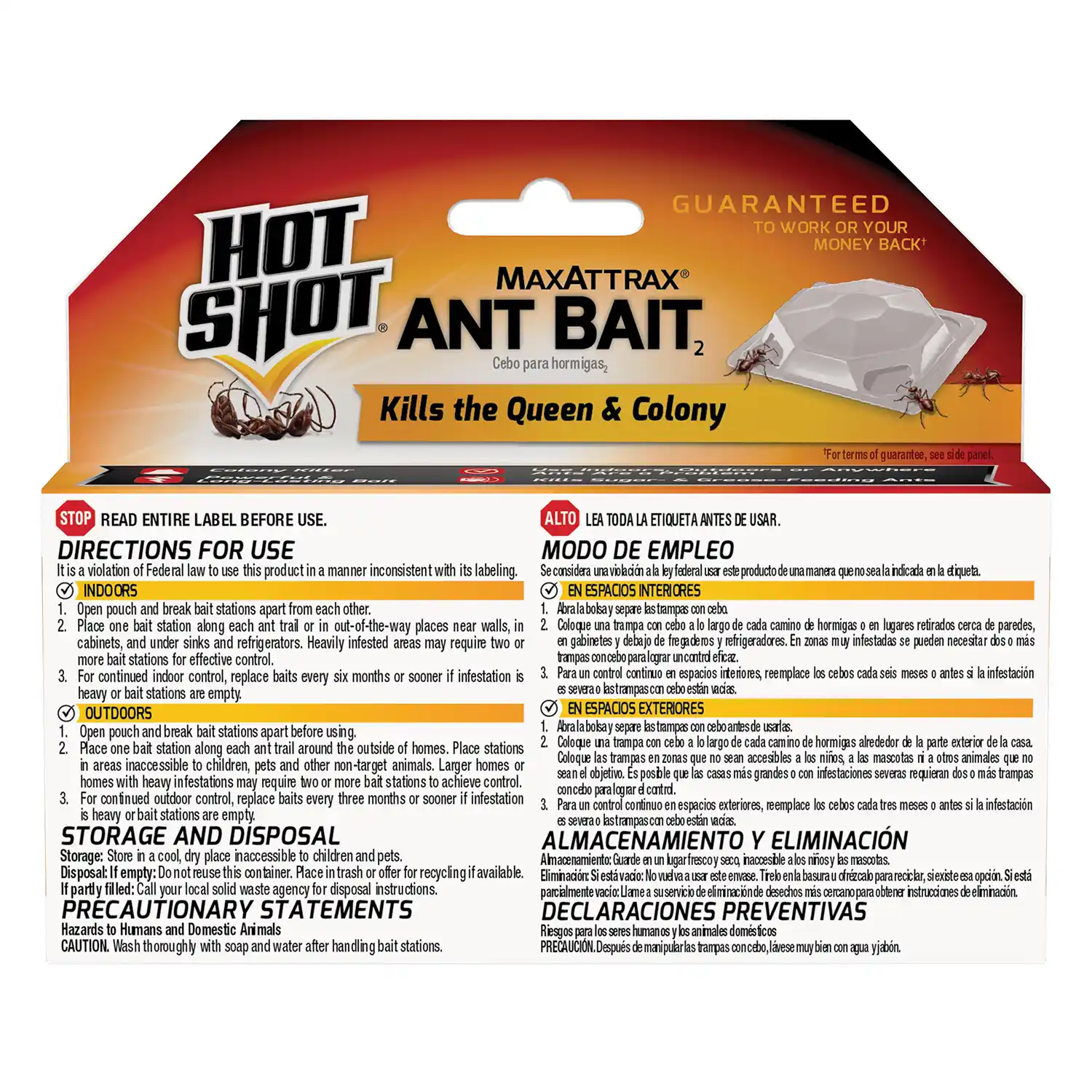 MaxxAttrax Ant Bait Station (4-Pack) Back