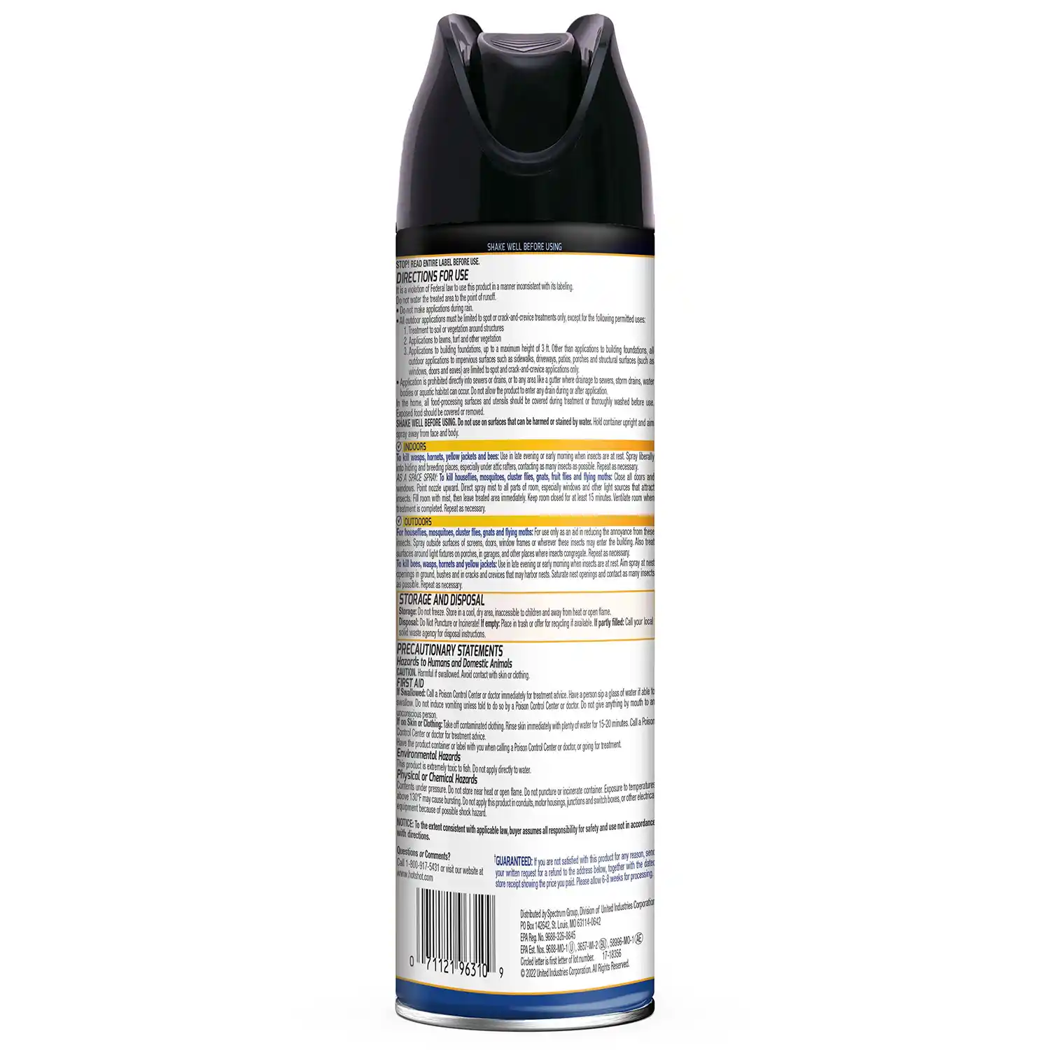Flying Insect Killer (Aerosol) Back