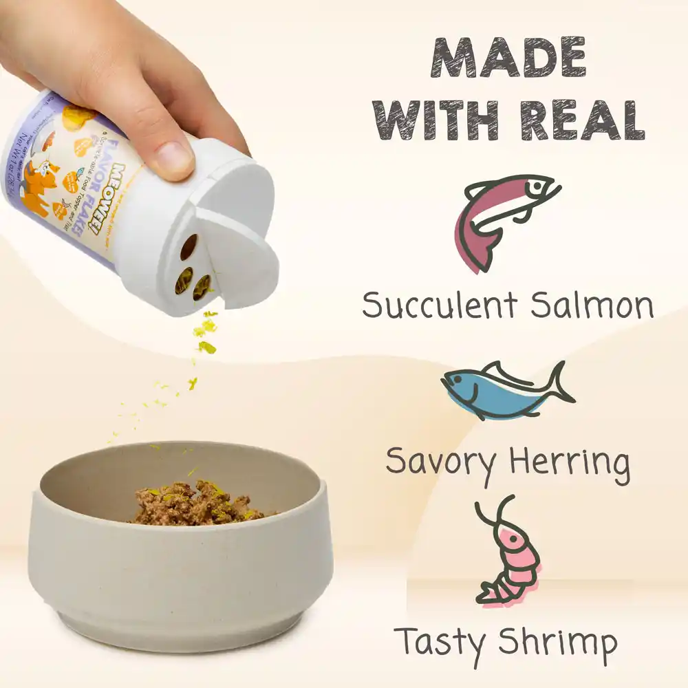 Made with real succulent salmon, savory herring and tasty shrimp