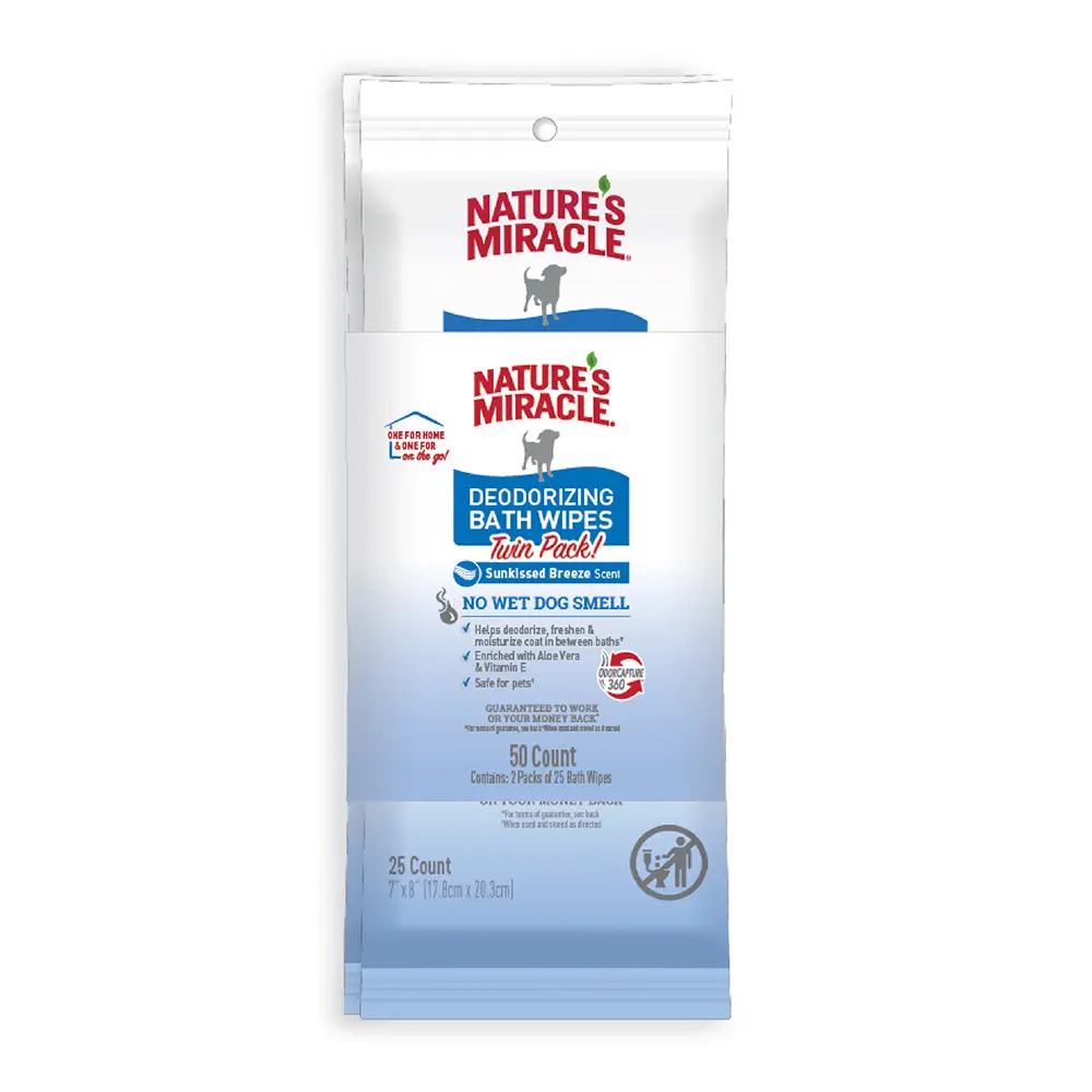 Deodorizing Bath Wipes Sunkissed Breeze 2 pk front
