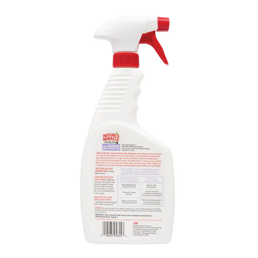 3in1 Odor Destroyer for Cats Lavender Back