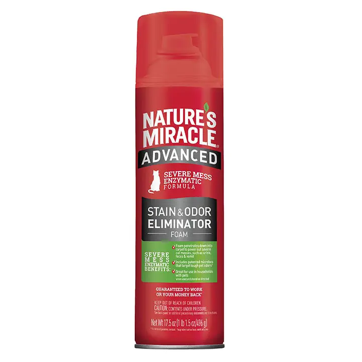 Advanced Stain and Odor Eliminator for Cats - foam Front