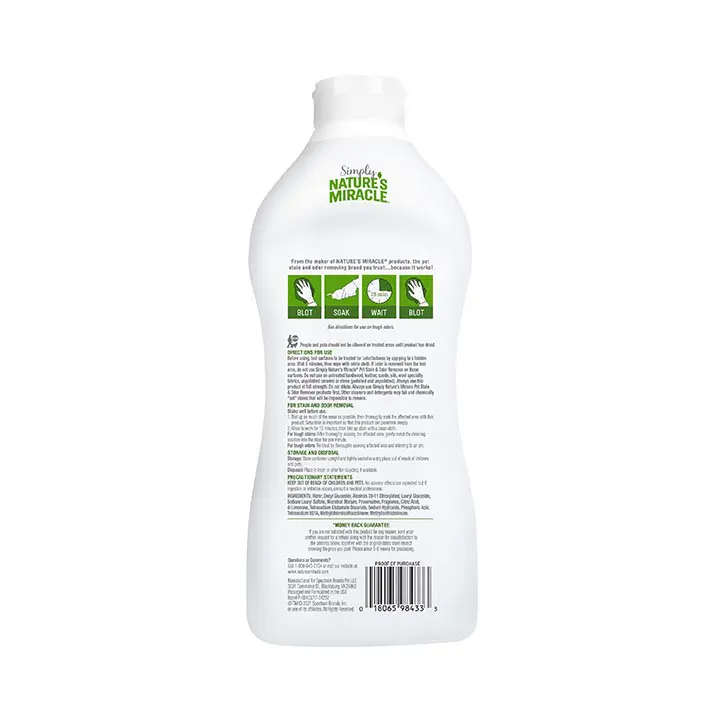 SimplyPet Stain and Odor Remover Back