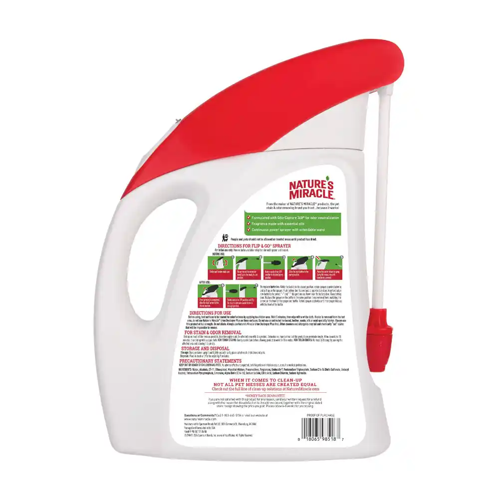 P-98518 Urine Destroyer Plus for Dogs back of packaging