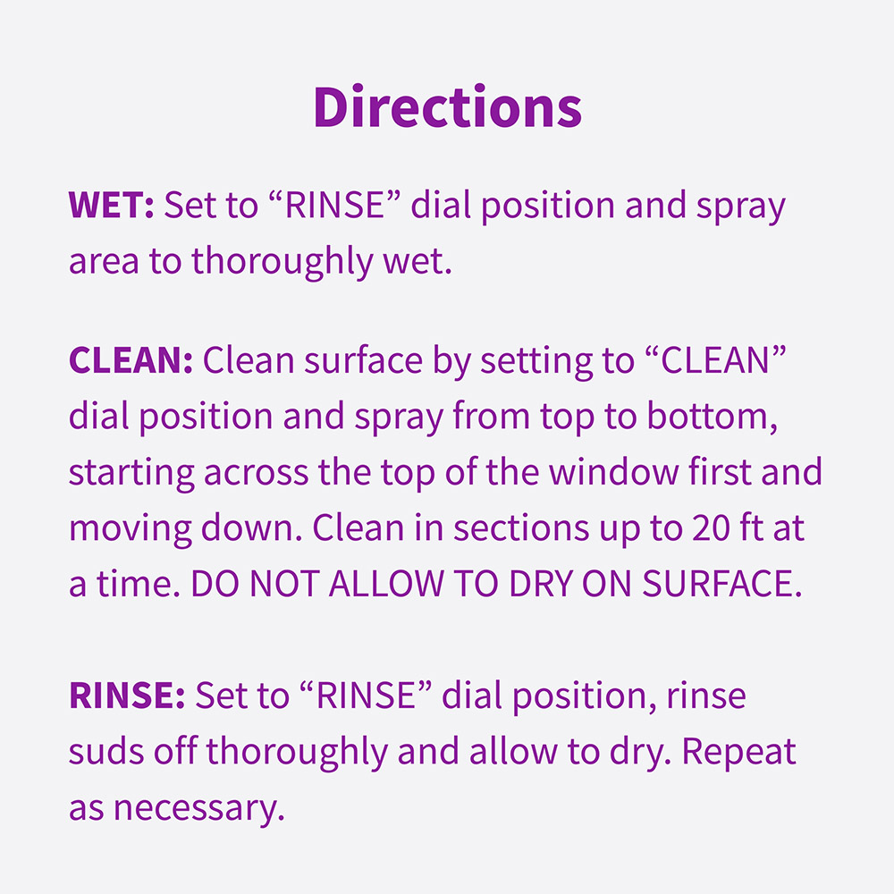 HG-R68834 Rejuvenate™ Window Cleaner - Directions