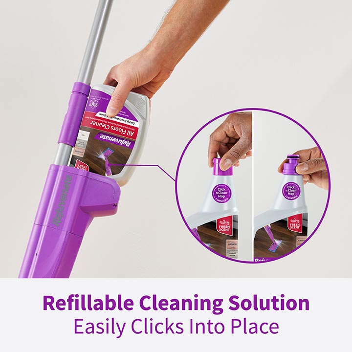 HG-R00293 Click n Clean™ Multi-Surface Spray Mop - Refillable Cleaning Solution Easily Clicks into Place