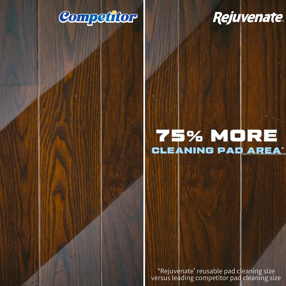75% more cleaning pad area than competitors brand