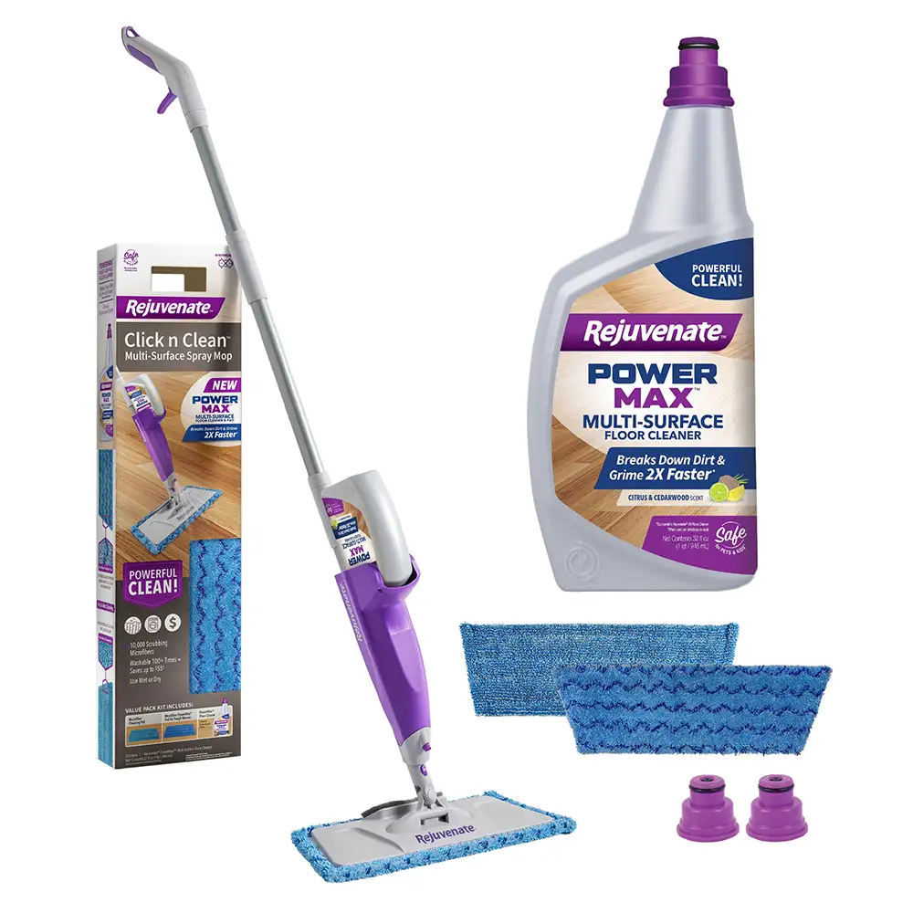 Click n Clean™ Multi-Surface Spray Mop Kit Hero Product Render