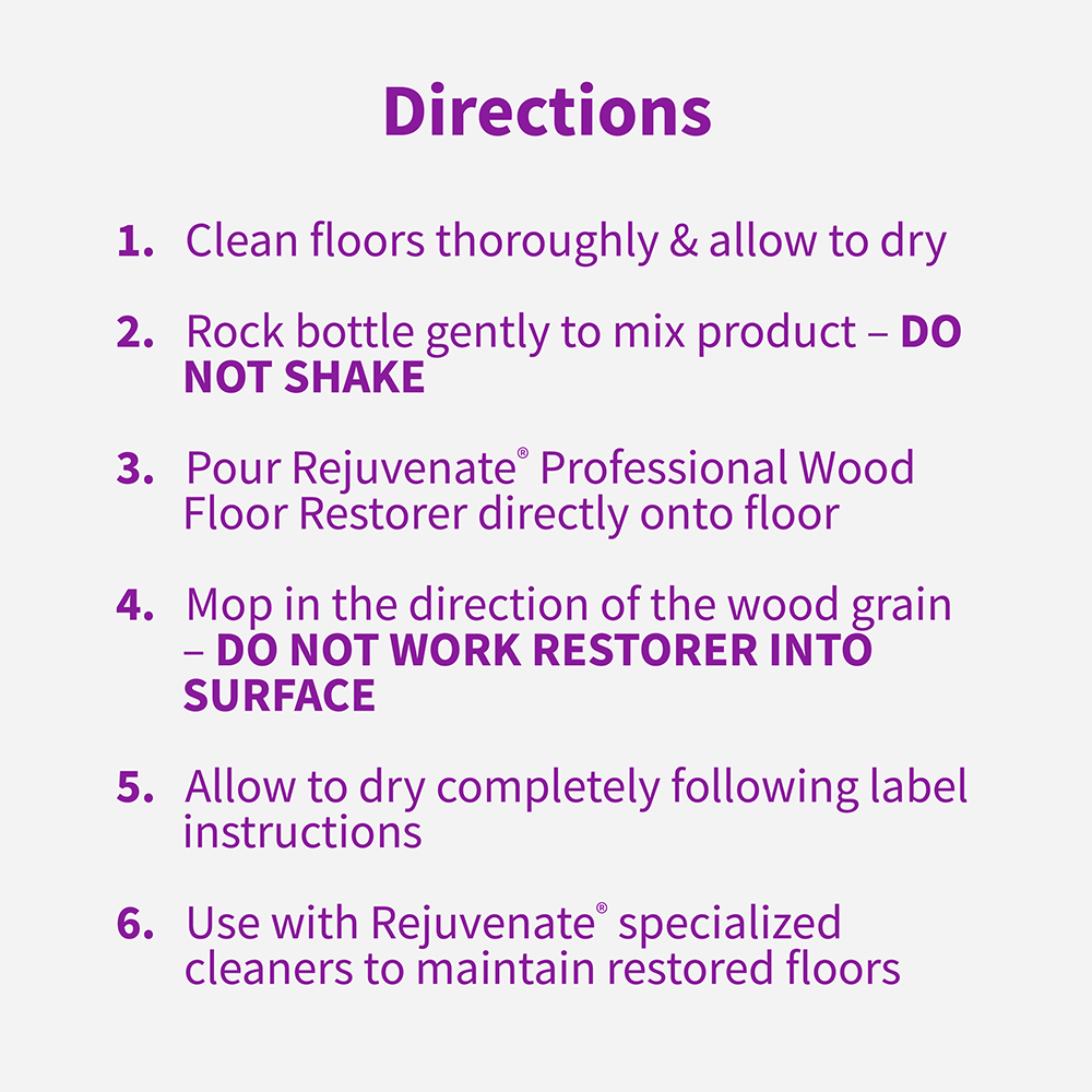 Rejuvenate Professional Wood Floor Restorer Fills Scratches, Seals And