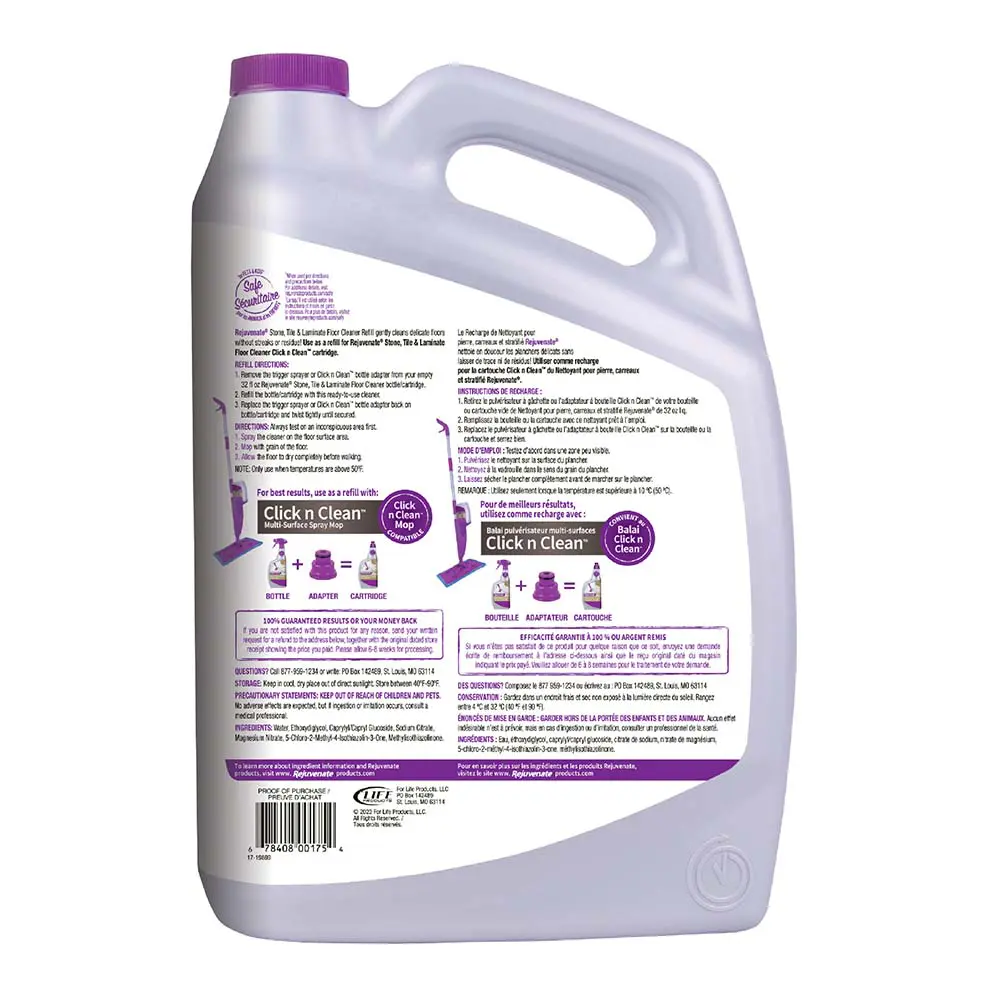 Stone Tile Laminate Cleaner Back