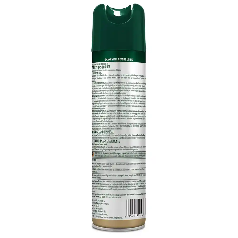 Permethrin Clothing & Gear Insect Repellent Back