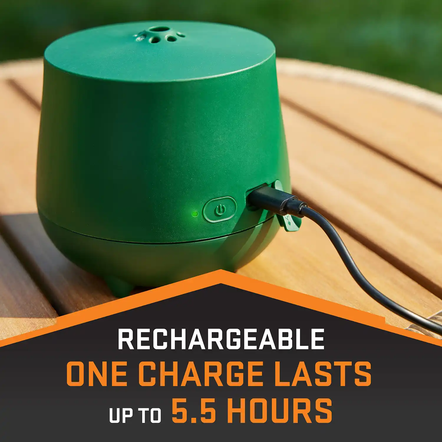 RECHARGEABLE ONE CHARGE LASTS UP TO 5.5 HOURS