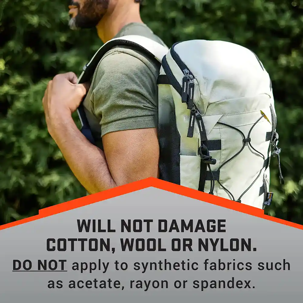 Will not damage cotton, wool or nylon