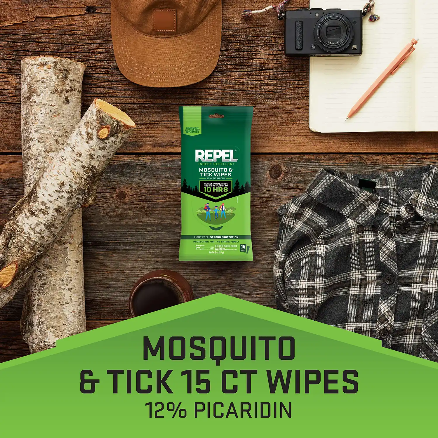 MOSQUITO § TICK 15 CT WIPES 12% PICARIDIN