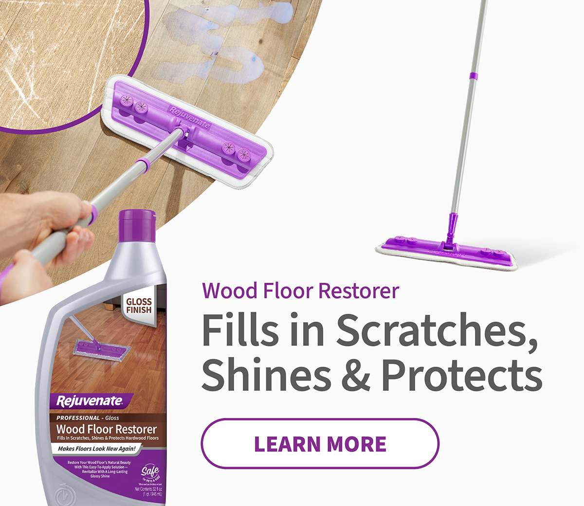 Carousel Banner (Mobile) Wood Floor Restorer - Fills in Scratches, Shines & Protects