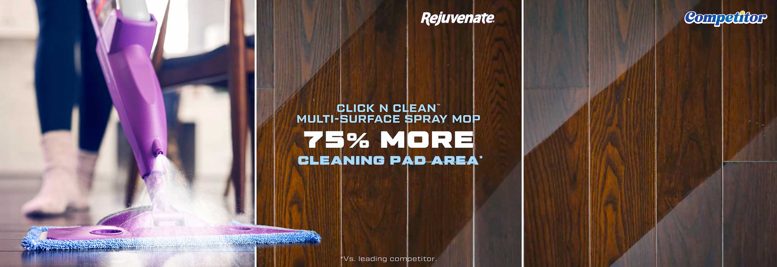 75% More Cleaning Pad Area - Desktop