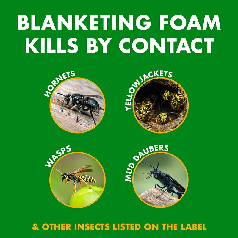 Blanketing Foam Kills by Contact