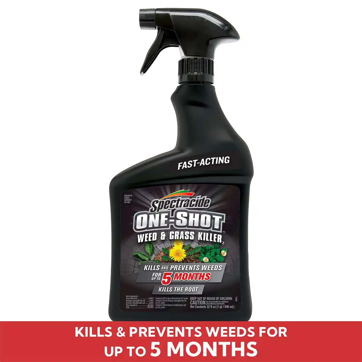 One Shot Weed and Grass Killers 32 oz front