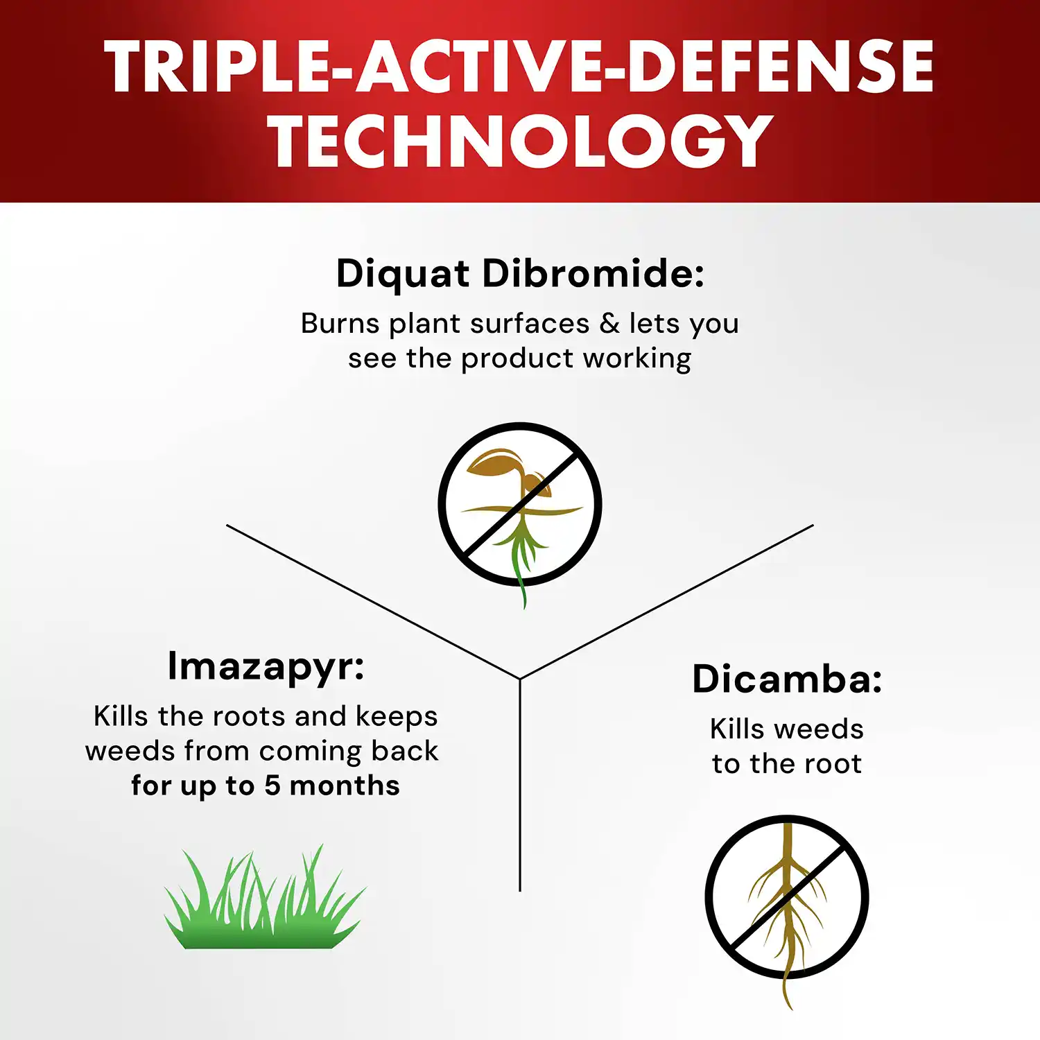 One Shot Weed and Grass Killers 32 oz - Triple-Active-Defense Technology