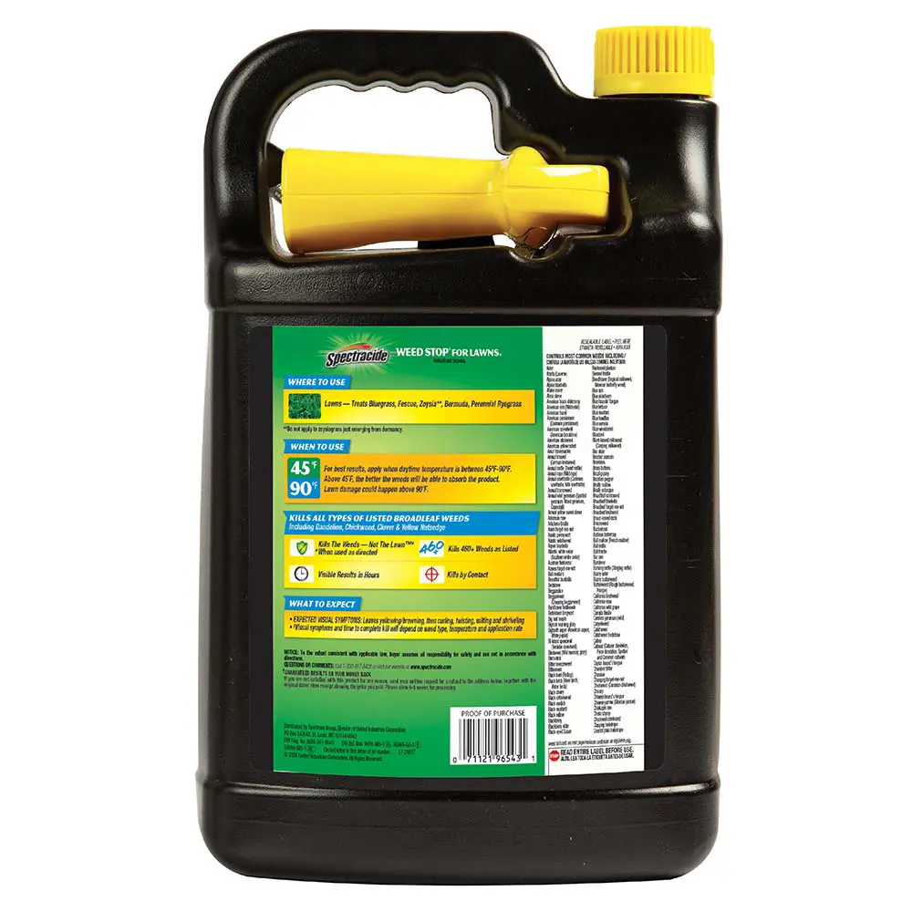Weed Stop® for Lawns3 (Ready-to-Use) 1 gallon back