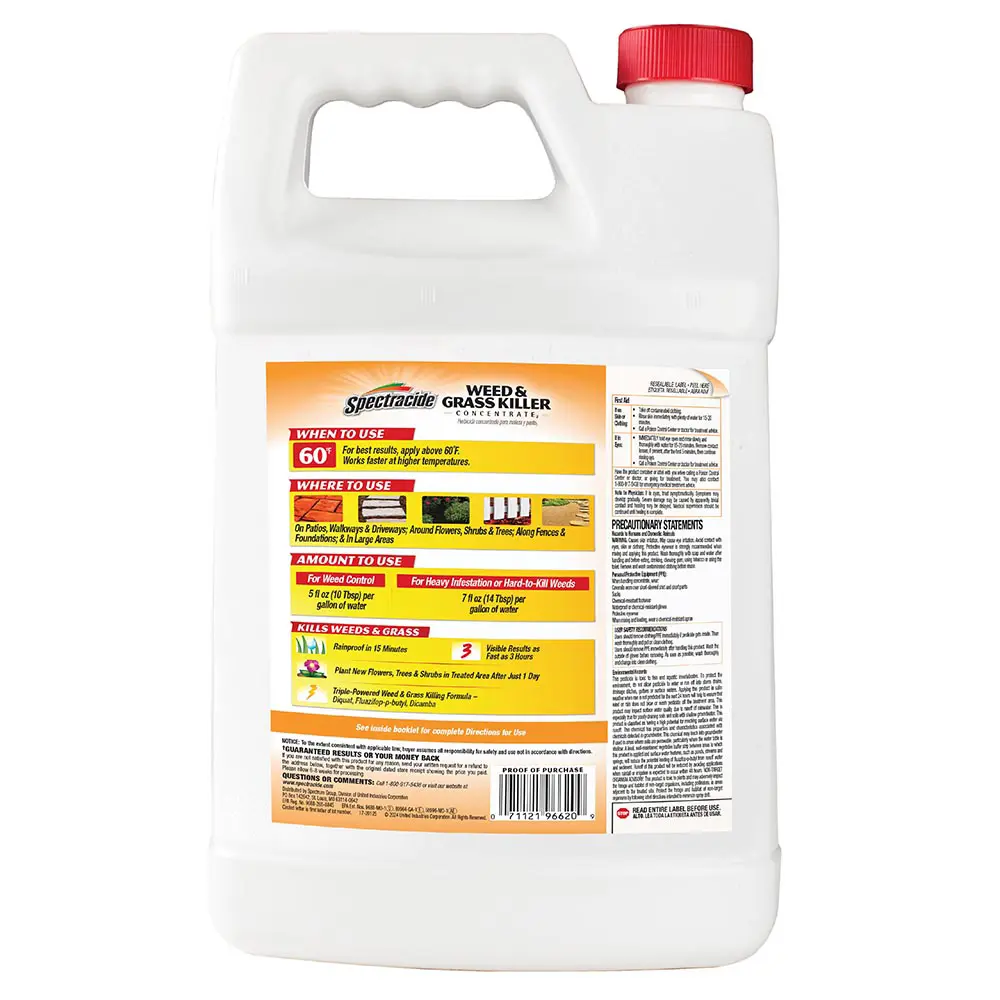 Weed and Grass Concentrate2 1 Gallon back