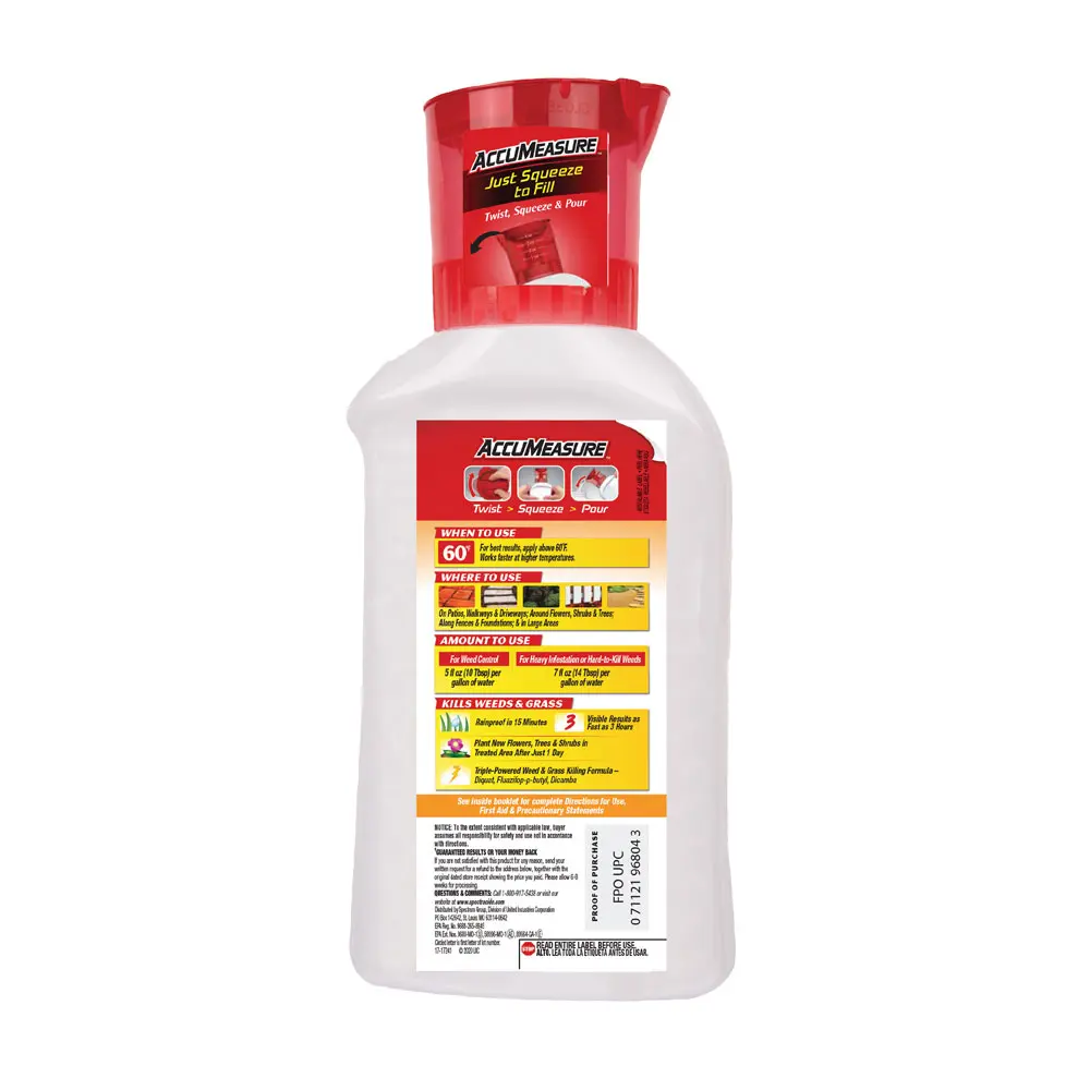 Weed and Grass Killer Concentrate2 with AccuMeasure Cap 32 fl oz back