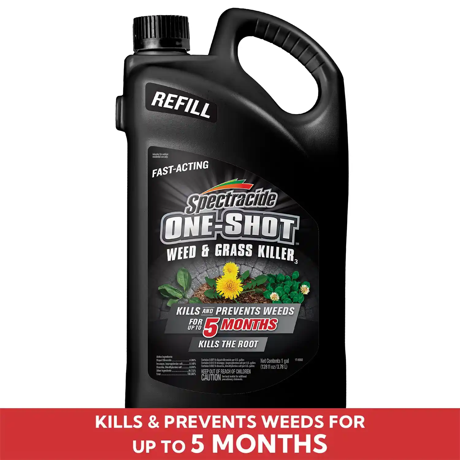 One Shot Weed and Grass Killer Accushot Refill 1 Gallon - Front Render