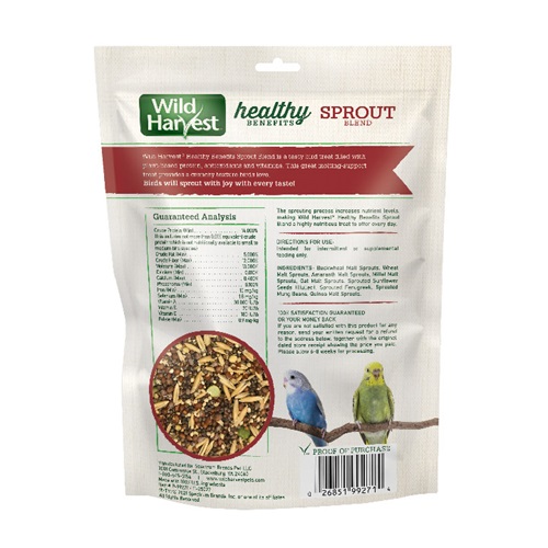 Healthy Benefits Sprout Blend for Small and Medium Birds, 2.5 oz