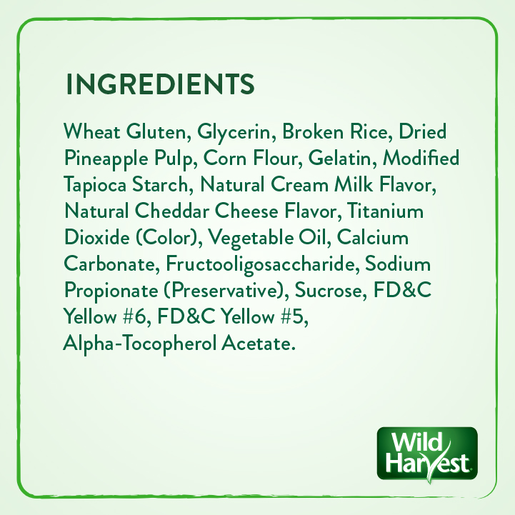 P-99286 Wild Harvest® Cheese Chews 1 oz Ingredients